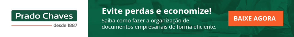 Banner para download do e-book "Como fazer organização de documentos empresariais"